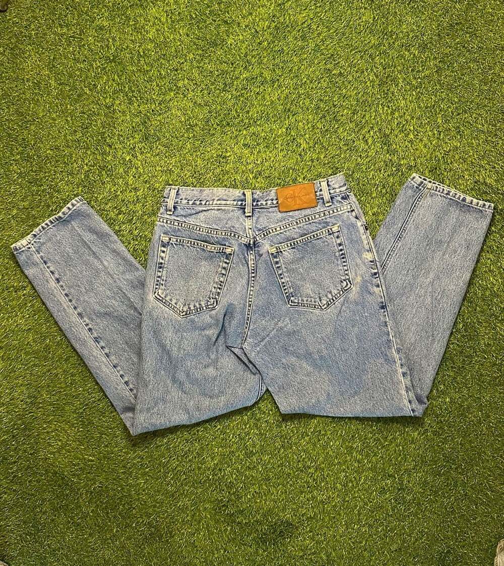 Vintage 1990s Calvin Klein Jeans  Light Wash Stonewash High Rise Straight Leg Je